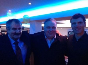 The late Bendan Ryan (left) with Frank McBrearty Jnr and son Danny Ryan.