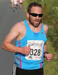 Barry Meehan of Letterkenny AC who finished 4th overall in the St. Johnston 5K Road Race which took place earlier this evening. Pic.: Gary Foy