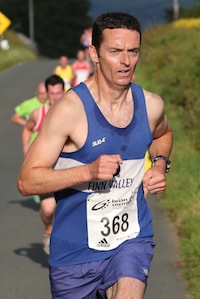 Michael Gallagher of Finn Valley AC pictured taking part in the St. Johnston 5K Road Race. Pic.: Gary Foy