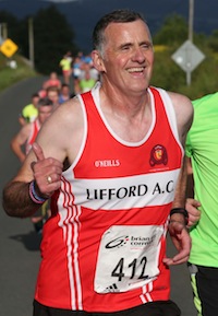 All in his stride. Shaun O' Donnell completes another 5K Road race. Pic.: Gary Foy