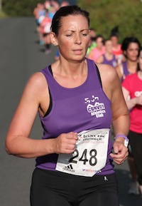 Lavinia Caulderbanks of Convoy Athletic Club pictured taking part in the St. Johnston 5K Road Race. Pic.: Gary Foy