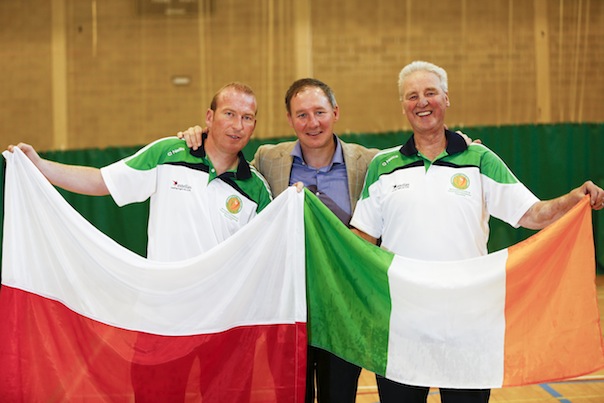 Kieran Murray and Hugo Boyce with Jim Gavin, Dublin County Football Manager