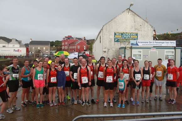 Who cares about the rain. These brave runners all took part in the Burtonport 5K