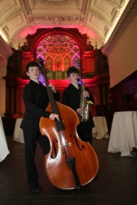 Conor, pictured here on the left, will be on stage with the National Youth Orchestra of Ireland