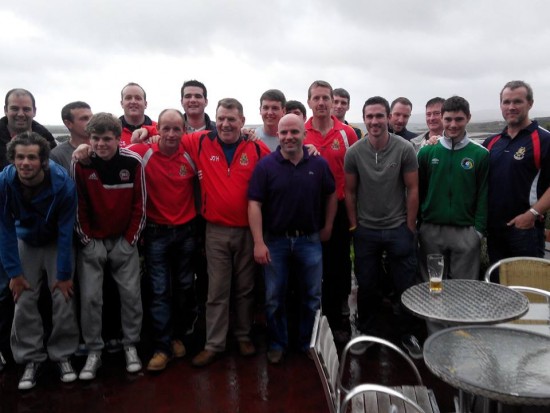Dungloe celebrate capturing the All-County Division Two title after defeating St Naul's earlier this afternoon.
