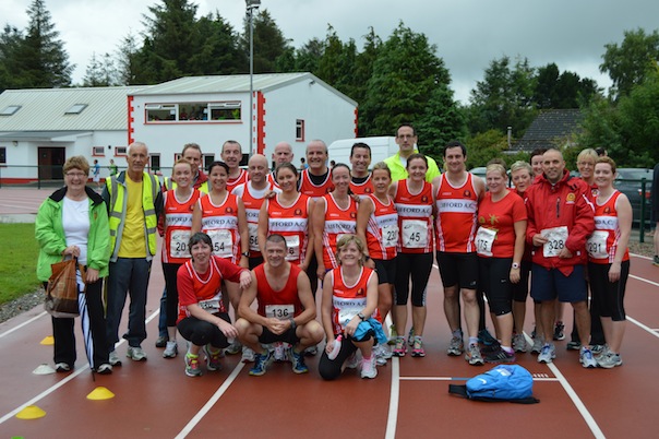 Members of Lifford AC at the Riverine 10K