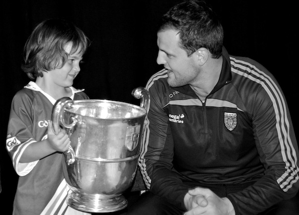 Donegal's Michael Murphy with Zac Gallagher at Glenswilly Club.  Photo: Geraldine Diver