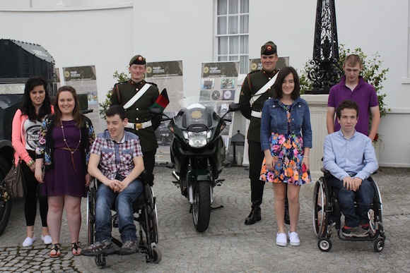 With defence force: Sinead Byrne, Shauna Coll, Marc Anderson, Leah Anderson, Saoirse Doyle, Gavin McElhinney  