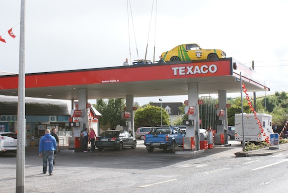 Touchdown! The Donegal team escort makes its mark!