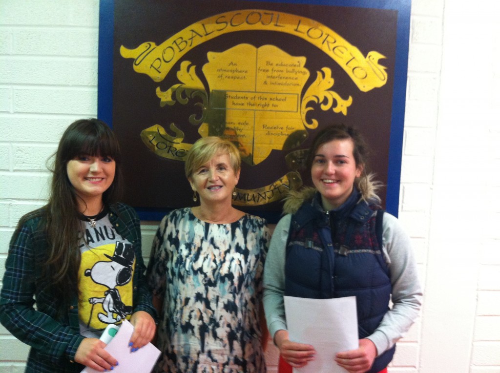 Roisin Carr, Year Head R. Bn Ui Rian, Hazel O Driscoll 