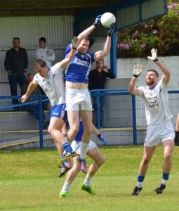 Midfield powerhouse Michael Sweeney will be a pivotal for Fanad Gaels this weekend even though he wears pink boots!!