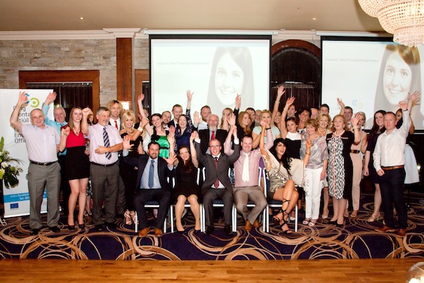 Group of IBYE at awards ceremony in Donegal: 15 finalists of the Donegal stage of Ireland's Best Young Entrepreneur with their family, friends and supporters at Wednesday evenings Gala Award Ceremony in Silver Tassie Hotel, Letterkenny.  