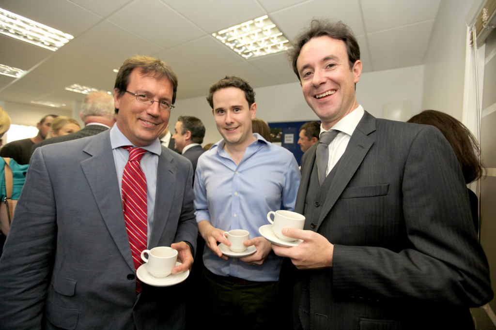 Jamie O'Donnell, Michael Maloney and Seamus Breen at the official opening of Nathaniel Lacy Partners Solicitors new offices at the Riverside Centre, Letterkenny.