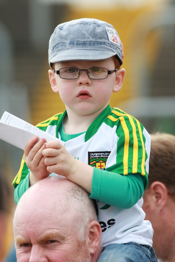 Lee Mc Granaghan  from Ballybofey with his father Hugh at the fans day in Ballybofey.
