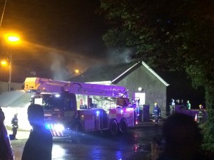 The Orange Hall in Convoy which was attacked last night.