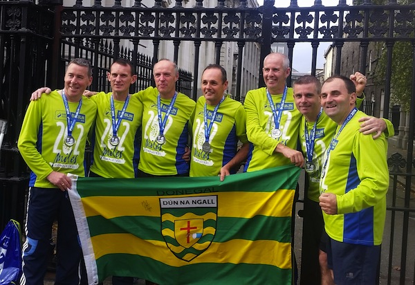 Runners from Finn Valley and Castlefin after successful runs in today's Dublin Marathon. Word has it that the lads enjoyed a pint of Guinness or several after all their hard work. Congrats all 'round!