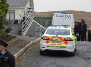 Detectives outside of the home where a husband and wife in their 70's were found dead this morning. Pic by North-west-newspix.