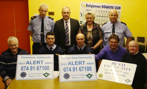 Last night's launch of the Community Alert scheme in Raphoe/St Johnston.