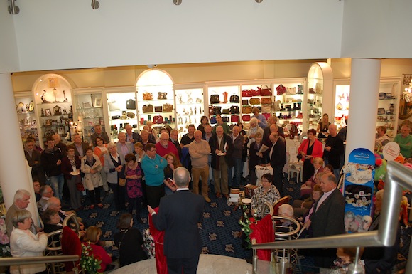 MC & Proprietor Of the Four Masters Bookshop; Colm O Rourke addressing the crowd