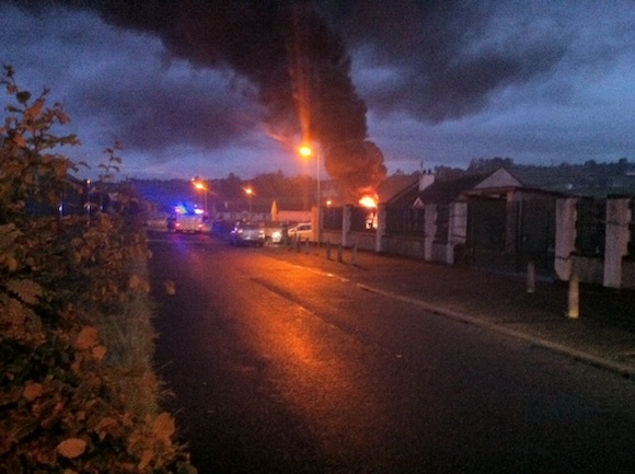 The fire at Neil T Blaney road this evening.