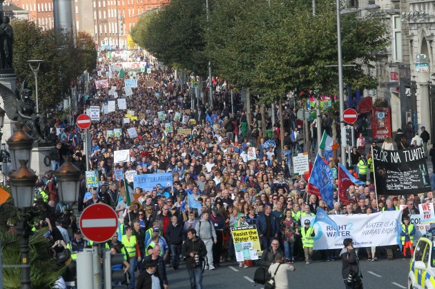 The protest in Dublin 