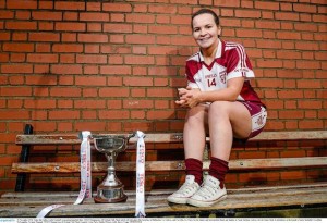 Geraldine and the winning trophy