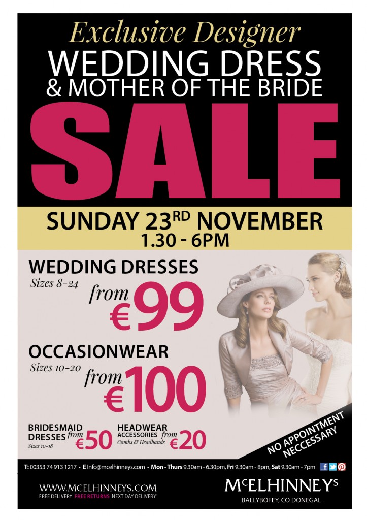 Bridal & MOB Sale A4 Poster