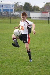 Conor O'Donnell in action for Letterkenny Rovers U16 team. 