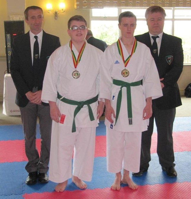 James Burke achieved silver in kata