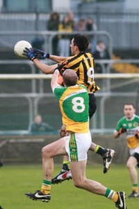 Rory Kavanagh wins another ball in midfield for St Eunan's. Pic Brian McDaid/Cristeph Studio