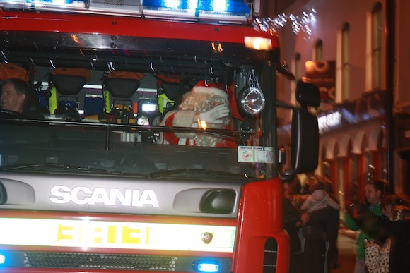 Santa arrives in style. Pic by Brian McDaid of the Cristeph Studio.