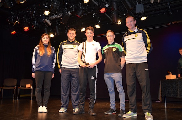 Kyle Diver receives  the U15 Donegal Development Squad Award. ALL PICS BY KIND PERMISSION OF GERALDINE DIVER
