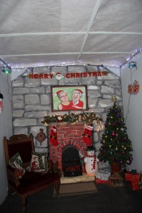 Inside Santa's grotto!