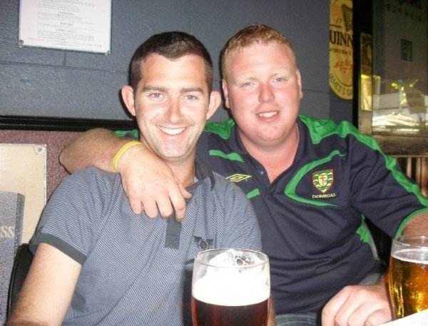 Declan Boyle, pictured in the Donegal polo shirt after Donegal's incredible win over Dublin.