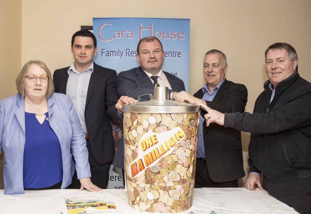 Cara House launch their "One in a Million" fundraising appeal. Included were Cara House coordinator Susan McCauley, Colr. Jim Pat McDaid, Colr. Kieran Brogan, Colr. Jimmy Kavanagh and Colr. Gerry McMonagle. (North West Newspix)