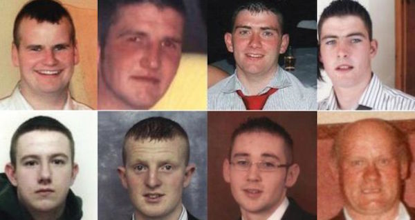 The eight men killed in the crash.