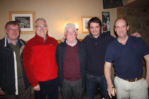 The new committee L to R Paidin Kavanagh (President) Jimmy Gleeson (Vice Captain) Pat Herron (tresurer) Kenny Chambers (Captain) and Eamonn McGlynn (sec)