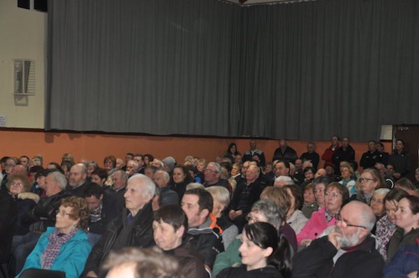 Some of the large crowd at last night's meeting in Dunfanaghy. Pic by kind permission of Moses Alcorn.