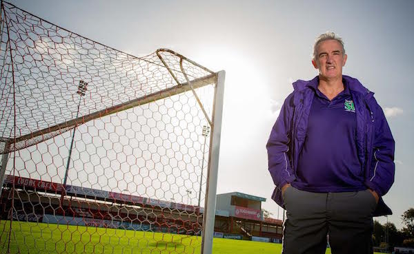George Mullan, owner of SIS Group, a manufacturing and sports construction company who have provided sports surfaces for some of the most prestigious sporting events worldwide including the World Cup finals, here at the Showgrounds, Sligo, home of Sligo Rovers FC. Photo: James Connolly / PicSell8
