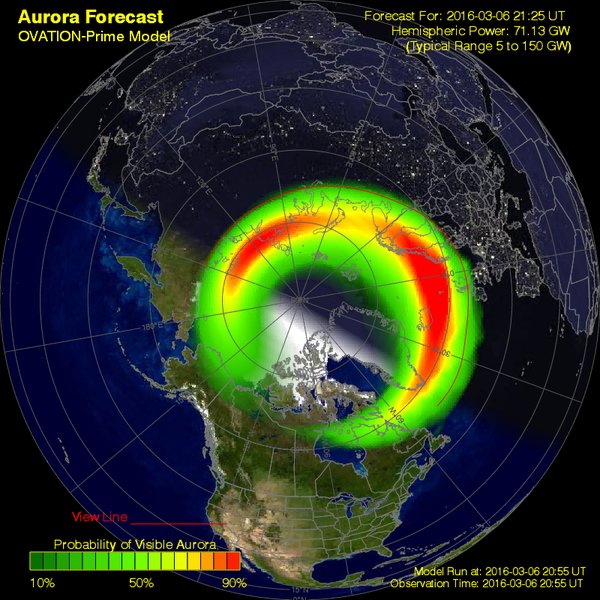 This image shows the huge swathe across the Northern Hemisphere