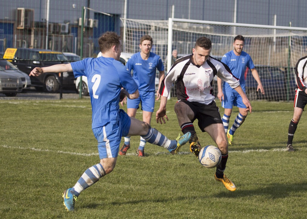 Paul McVeigh in action for Letterkenny Rovers against Killester. Pic by North-West Newspix. 