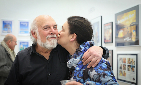 Irene Heavey greets Richard Noble at his exhibition opening at the RCC