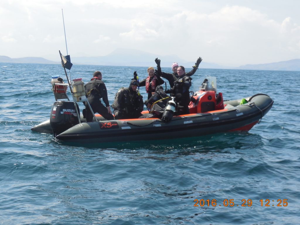 2016-05-29 Sheephaven Dive Boat Ciara and Crew, The Limeburner, Co. Donegal.