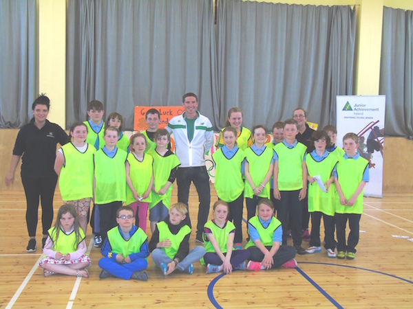 Olympian and Letterkenny AC member, Brendan Boyce was guest of honour at the recent Junior Achievement Ireland (JAI) ‘Working it Out’ day. The event brought together seven schools from the Fanad peninsula and was organised in conjunction with Marine Harvest, who is supporting Brendan Boyce on his road to Rio.