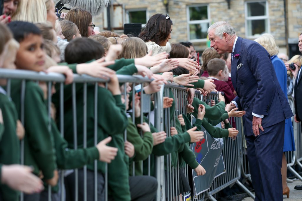 25/05/2016 NO REPRO FEE, MAXWELLS DUBLIN, IRELAND Visit to Ireland by The Prince of Wales and the Duchess of Cornwall. Donegal, Ireland. Pic Shows: HRH The Prince of Wales meeting the public in Donegal Town. PIC: NO FEE, MAXWELLPHOTOGRAPHY.IE