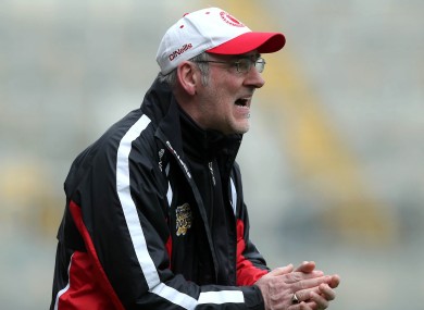 The Tyrone manager will be glad of his sides first championship win of 2016 against rivals Derry