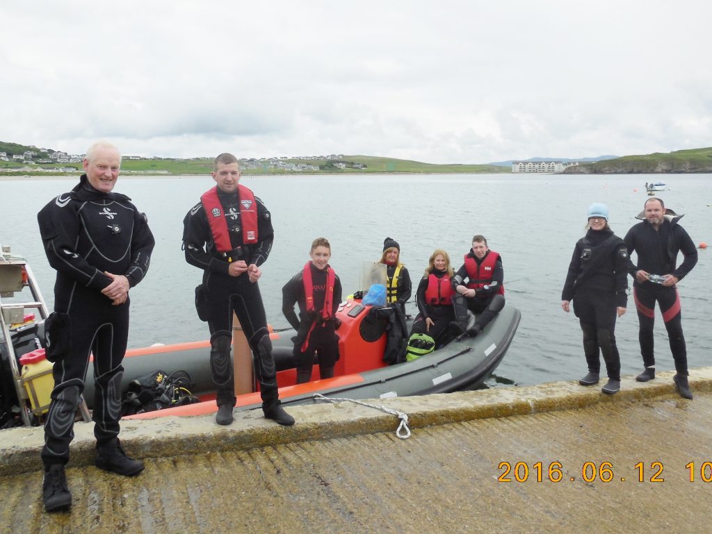 2016-06-12 Sheephaven Sunday Morning Dive Party to Duncap    Head, Downings Pier, Co. Donegal.