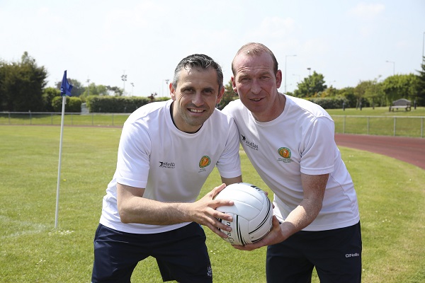 GAA Star Alan Brogan with Kieran Murray. Photo by Conor McCabe.