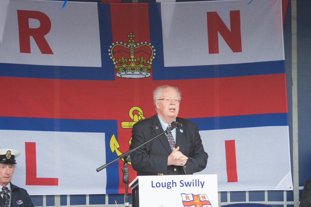 at the naming ceremony and service of dedication of the Shannon Class lifeboat 13-08 Derek Bullivant at Lough Swilly Lifeboat Station on Saturday the 25th of June.  Photo - Clive Wasson