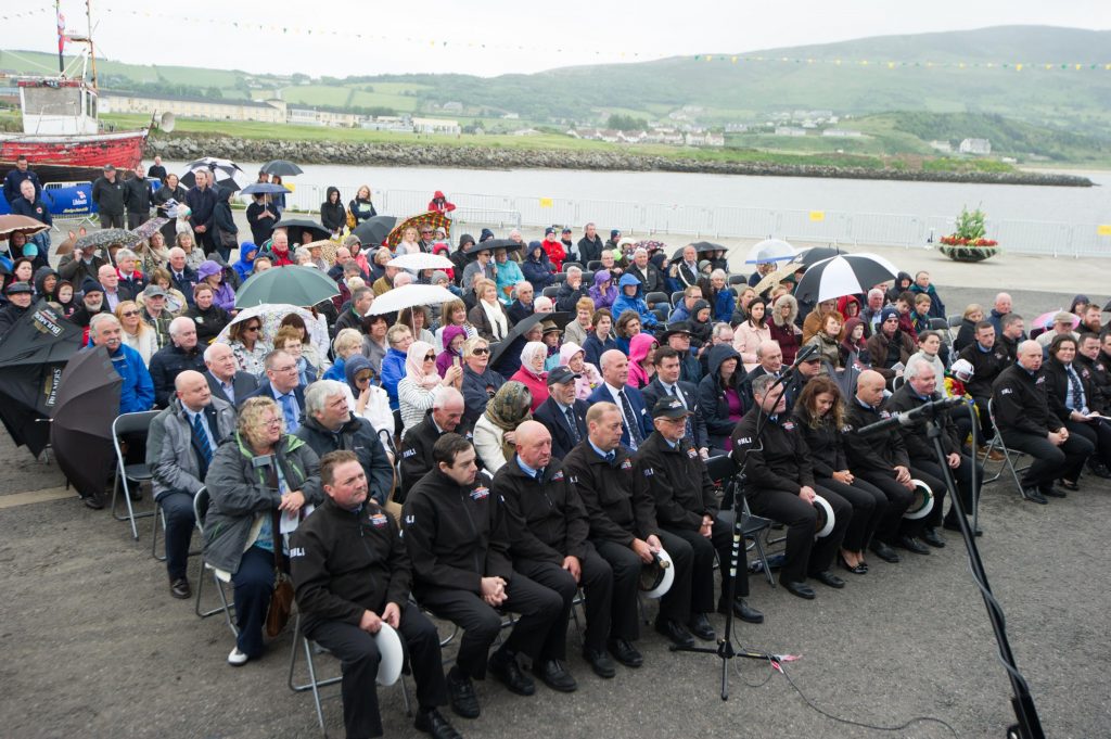 at the naming ceremony and service of dedication of the Shannon Class lifeboat 13-08 Derek Bullivant at Lough Swilly Lifeboat Station on Saturday the 25th of June.  Photo - Clive Wasson